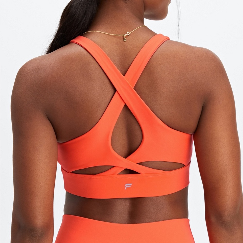 Fabletics Orange Sports Bra